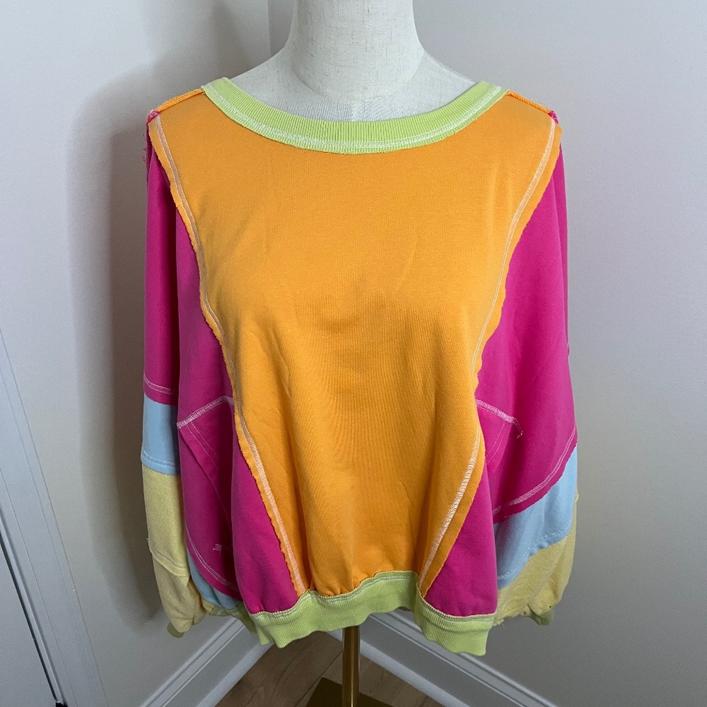 Boutique BiBi color block OS sweatshirt